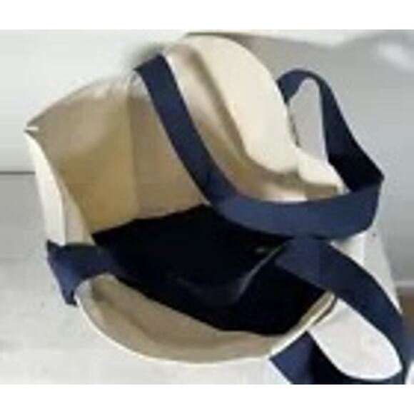 Trader Joe’s Bag Canvas Reusable Heavy Cotton Basic Style Shopping Navy Large - Picture 5 of 6